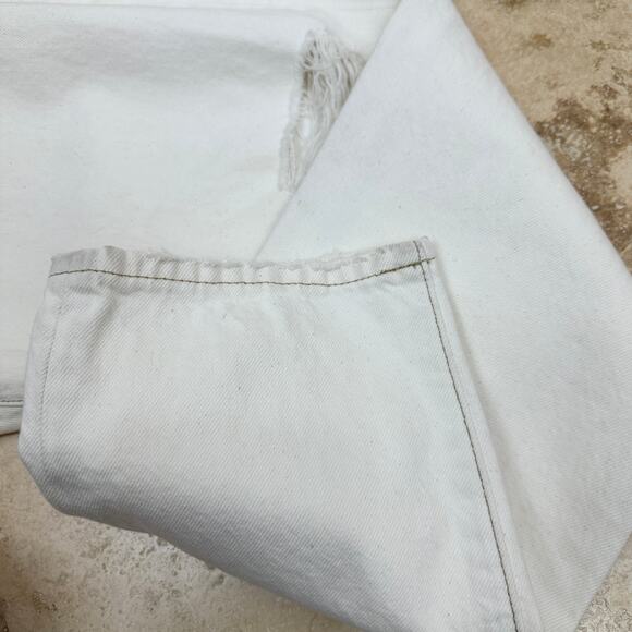 Frame Le Original Straight Leg Jeans High Waist Off White Rips Womens US 26 NWT - Picture 12 of 12